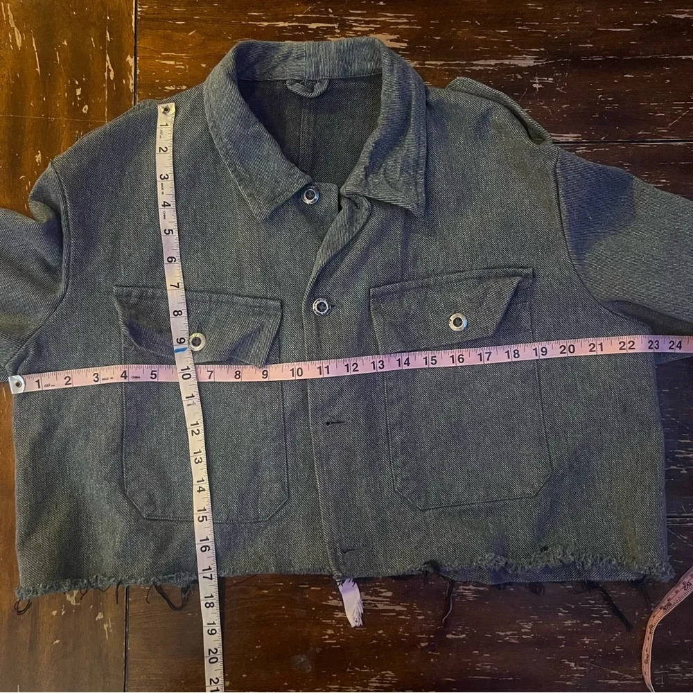 Up cycled selvedge denim cropped jacket - Picture 15 of 15